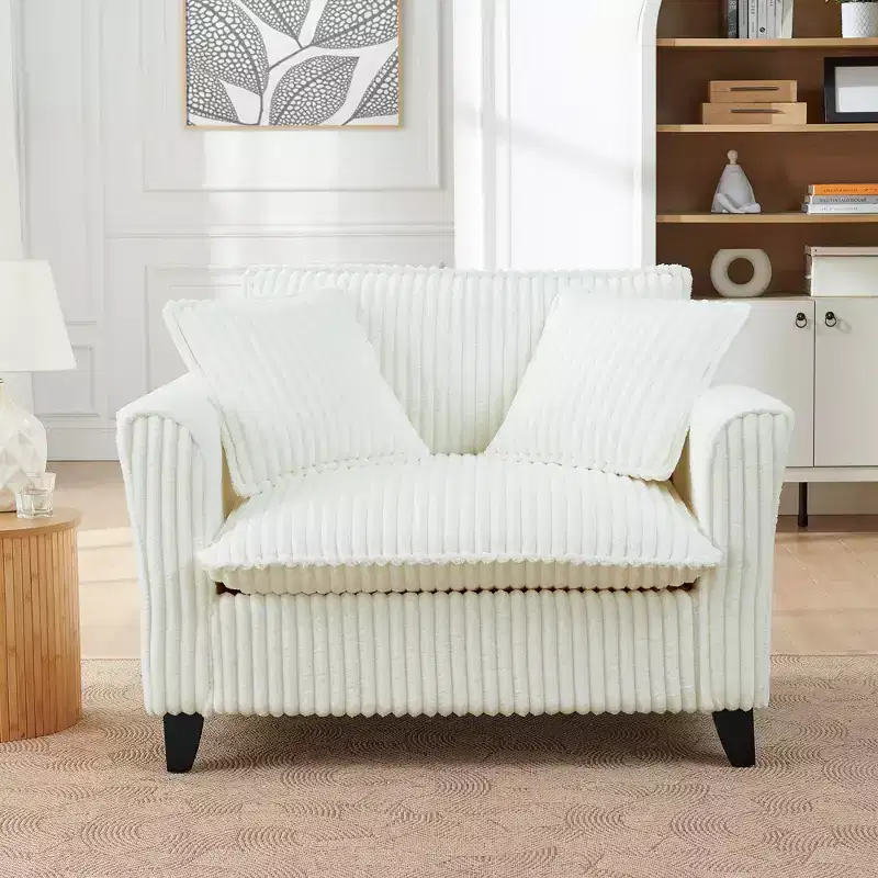 EHMKNP Plush Single-Seater Armchair with Soft Cushion, Backrest & Armrests | Perfect for Living Room & Bedroom