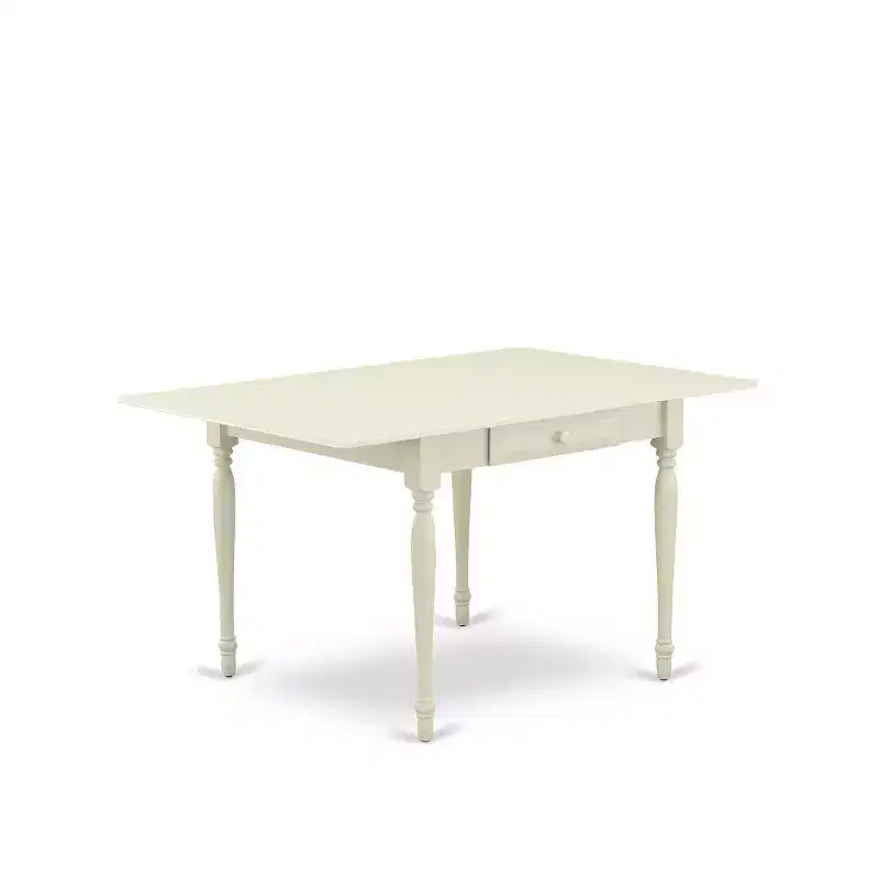 HomeStock 5-Piece Linen White Finish Solid Wood Top - Dining Room Set (Seats-4)