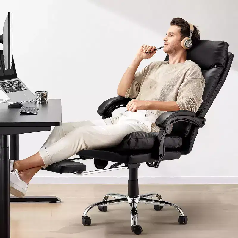 Executive 4-Point Massage Office Chair with Footrest
