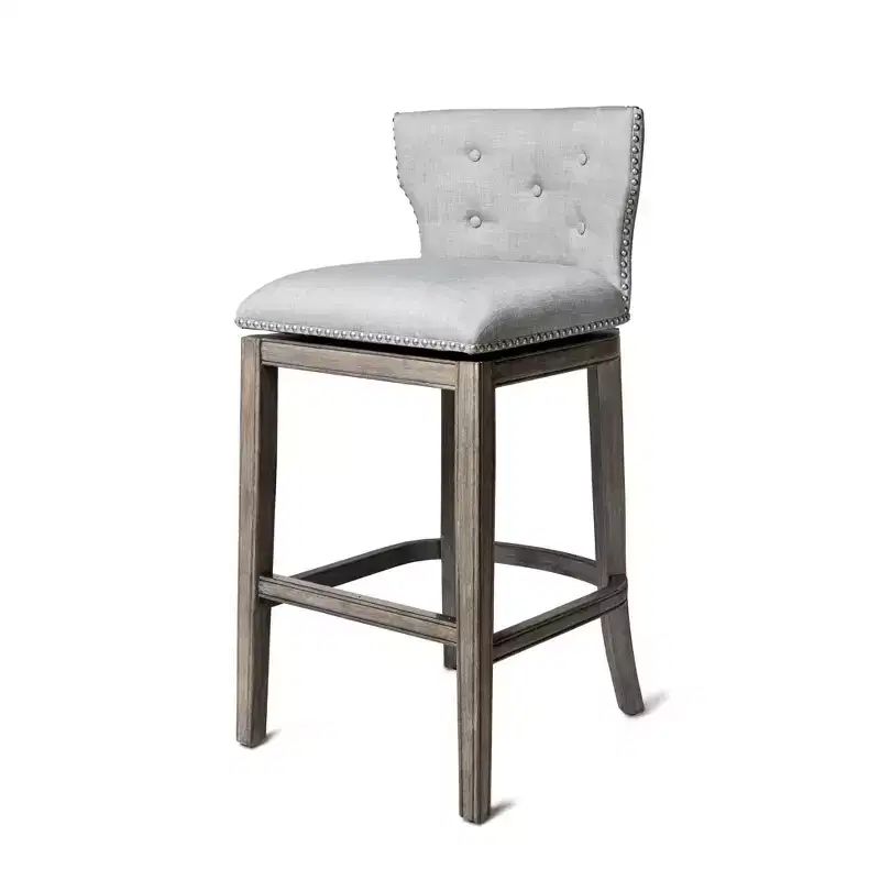 Maven Lane Hugo Fabric Wingback Bar Height Stool