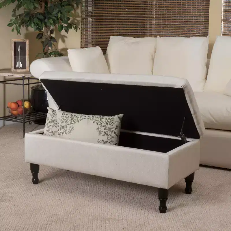 GDFStudio Breanna Contemporary Upholstered Tufted Storage Ottoman Bench