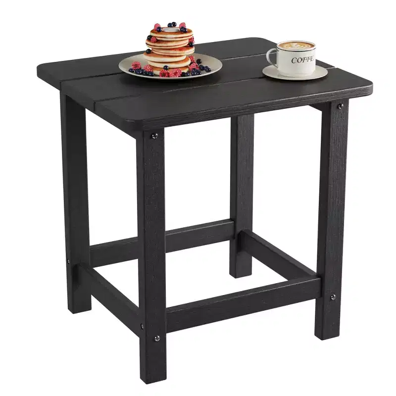 GustoWave Outdoor HDPE Square Side Table - Adirondack Style Patio End Table for Beach,Pool,Garden, Balcony, Porch