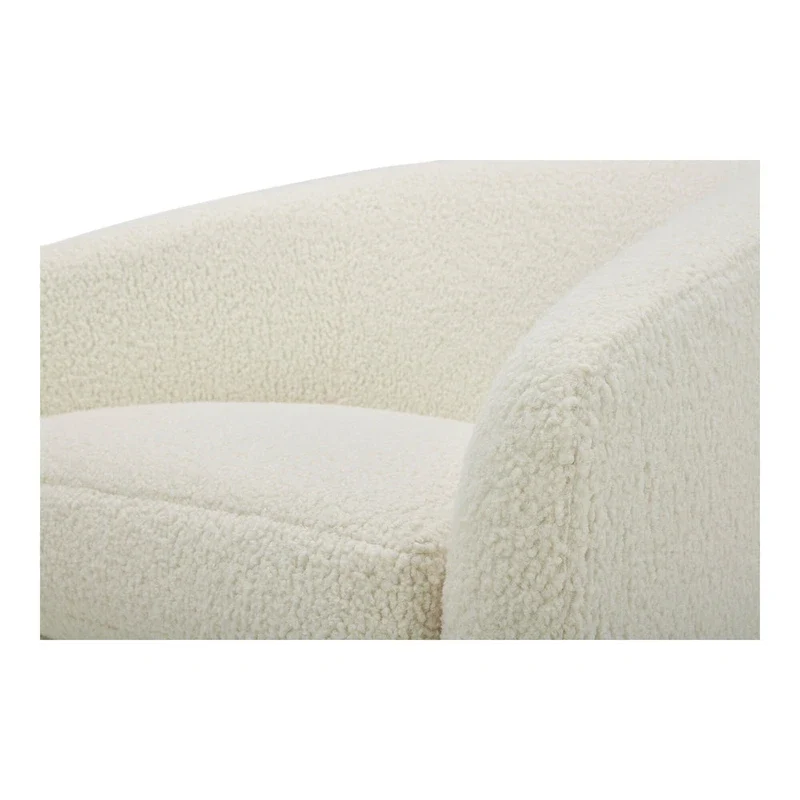 Aurelle Home Modern Upholsted Swivel Barrel Chair