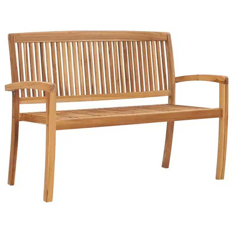 Garden Bench Teak Solid Teak, Polyester 50.6 in wide Stackable