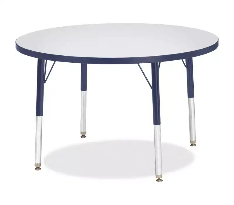 Jonti-Craft Berries Elementary Height Color Edge Round Table (36 x 36) in Blue