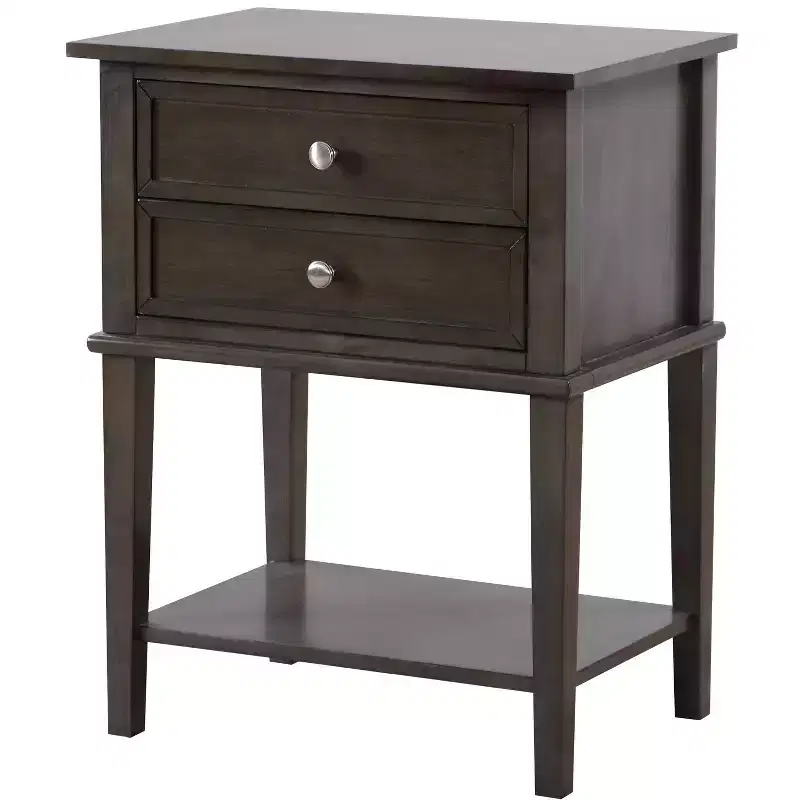 Passion Furniture Newton 2-Drawer Nightstand (28 in. H x 22 in. W x 16 in. D)