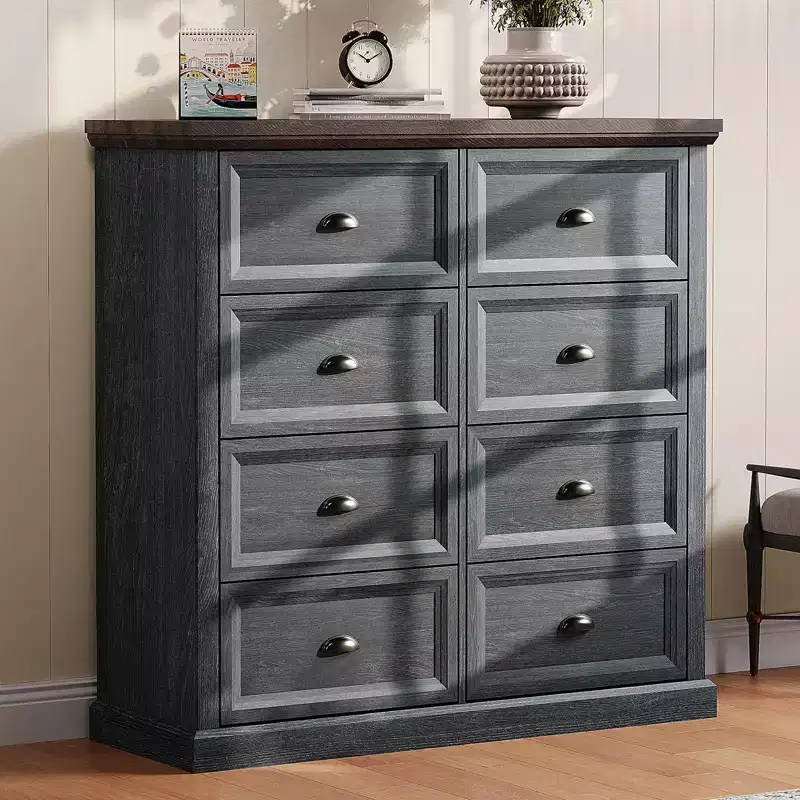 AMERLIFE Farmhouse Drawer Dresser with Storage Drawers