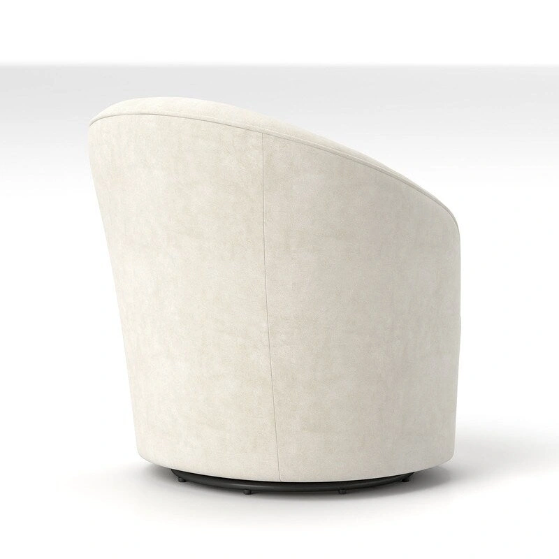 SEYNAR Modern Velvet Upholstered 360 Degree Swivel Barrel Chair with Button Tufted Back Set of 2