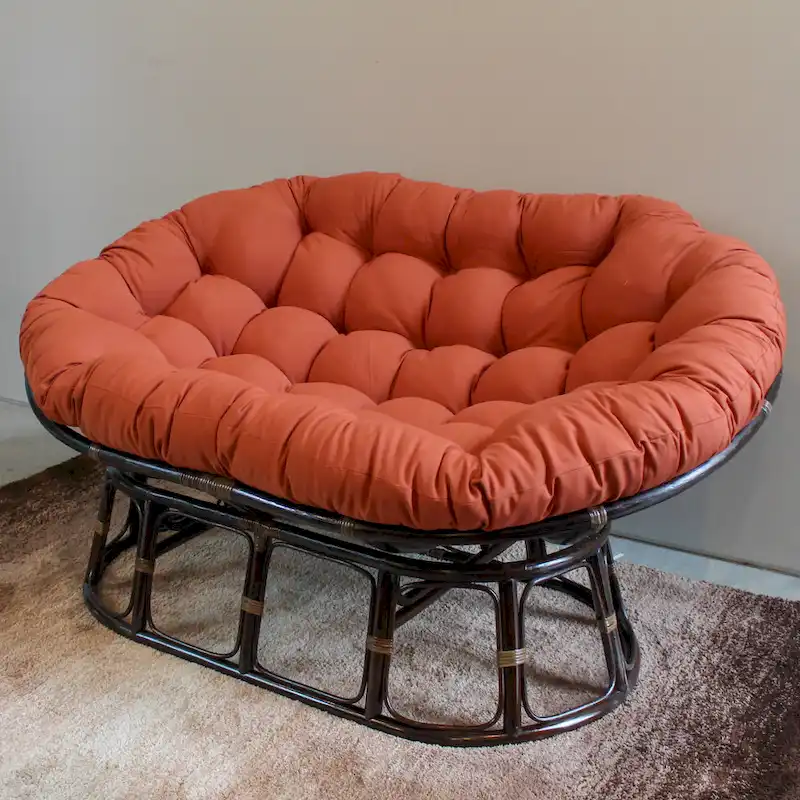 65-inch by 48-inch Solid Twill Double Papasan Cushion (Cushion Only)