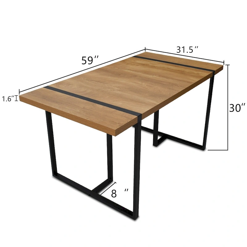 Modern Rectangle Office Writing Desk Wood Computer Desk