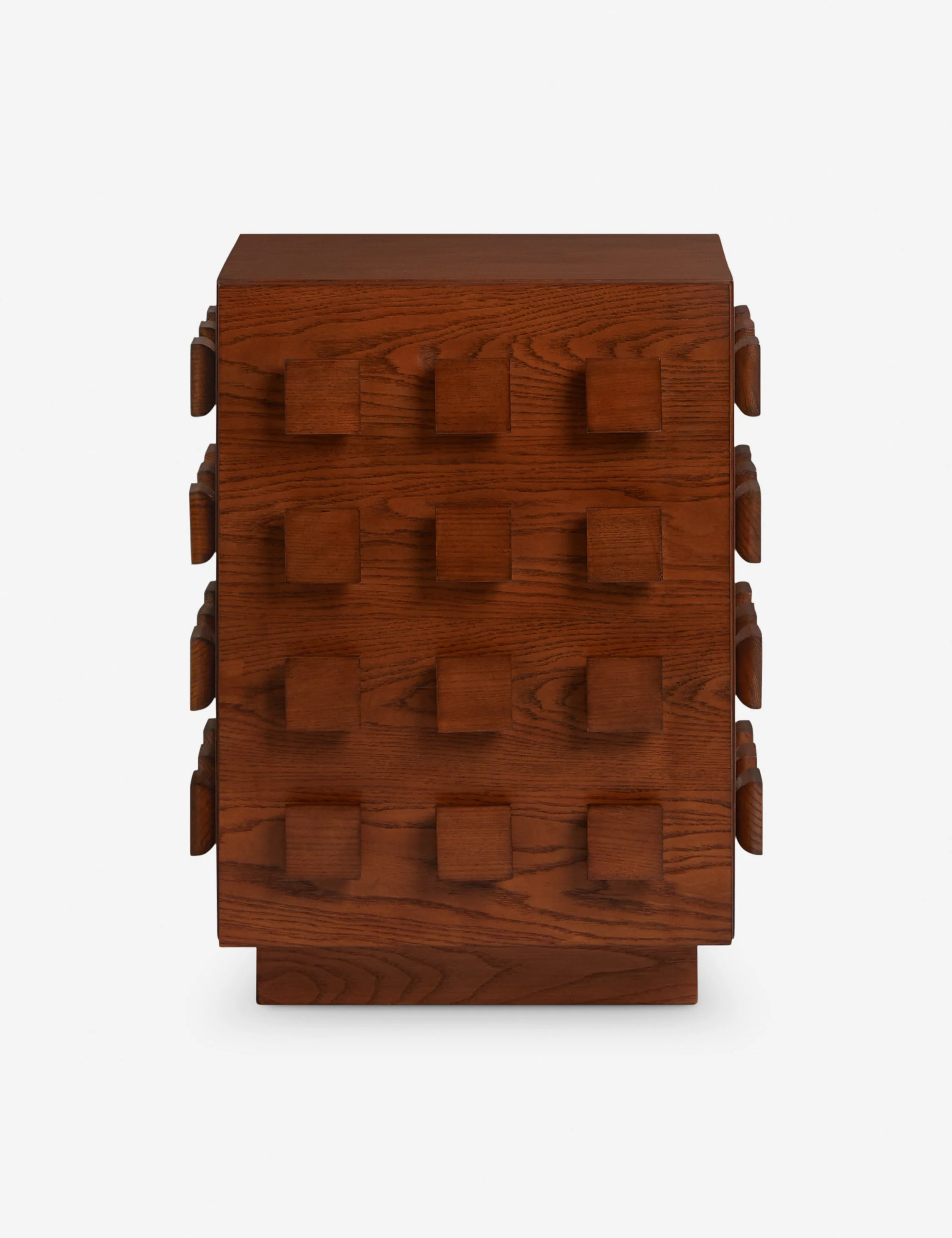 Nightstand - plays with repetition and dimension to create a striking profile in wood