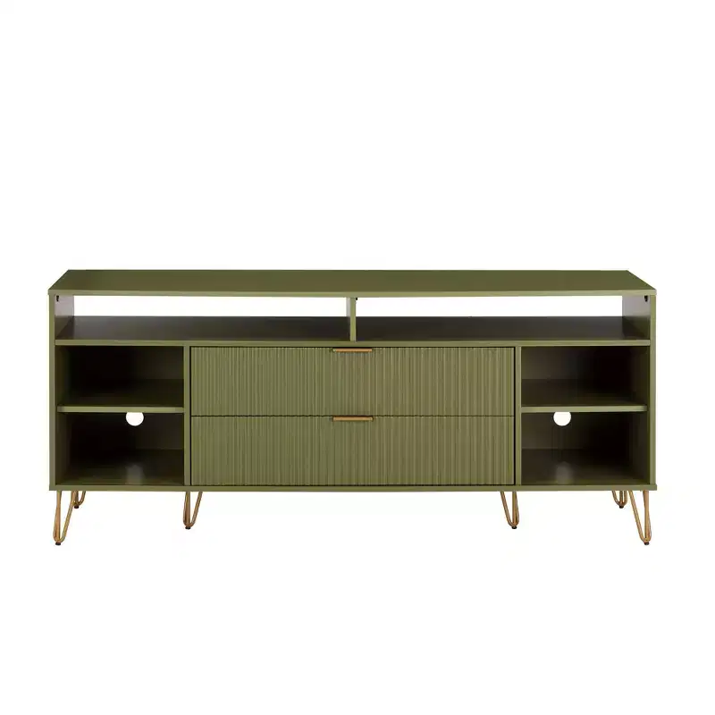 Manhattan Comfort 63" Dumbo TV Stand for TVs up to 60" Olive Green
