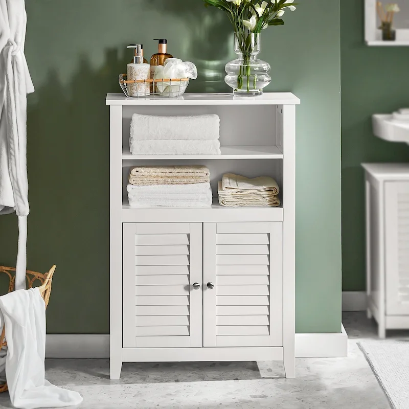 Haotian BZR13-W, Bathroom Cabinet Bathroom Shelf Bathroom Storage Cabinet Unit