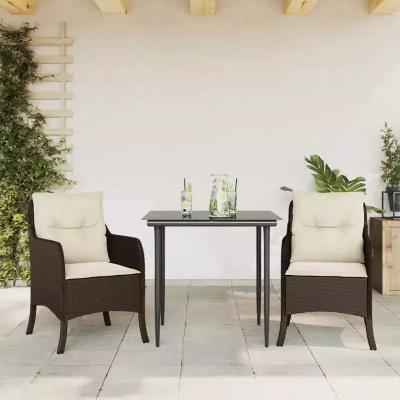 vidaXL Garden Dining Set in Poly Rattan