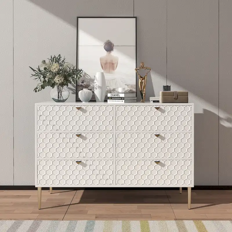 6 Drawer Dresser Chest of Drawers Cabinet