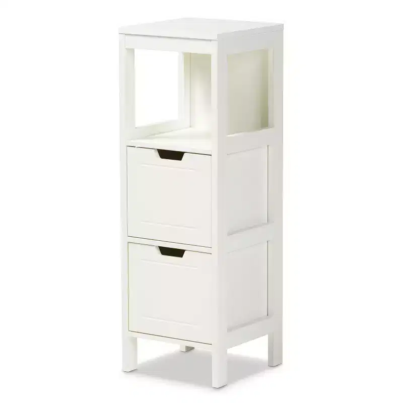Two-Door Wood Storage Cabinet with 2 Shelves, 36 in. H x 24 in. W