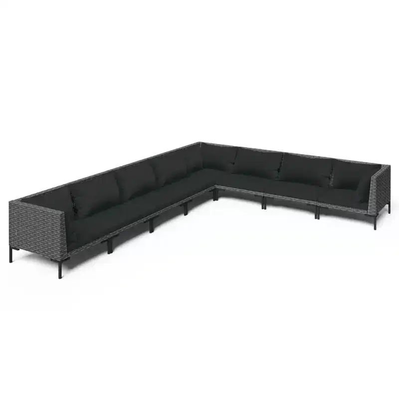 vidaXL Patio Lounge Set Dark grey