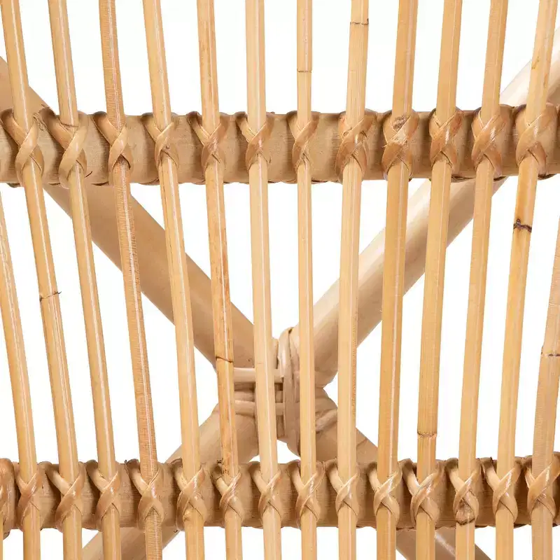bali & pari Ammi Dining Chair Natural/Brown: Handcrafted, Bohemian Style, No Assembly Required