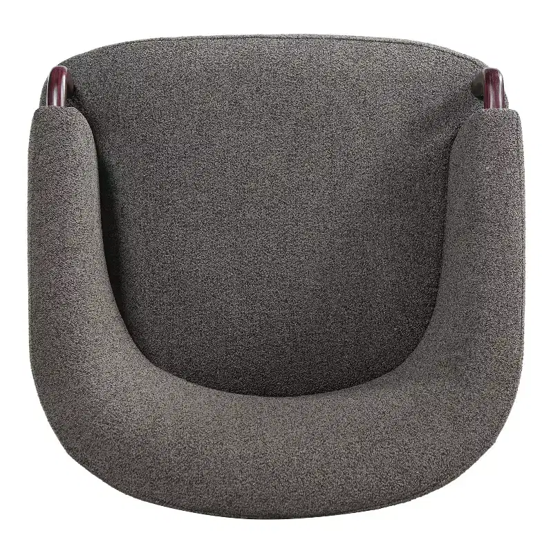 360Swivel Barrel Chair Accent Chair Upholstered Armchair Ergonomic Reading Chair Comfy Vanity Chair with Curved Backrest