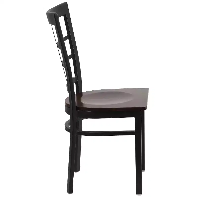 Flash Furniture Black Window Back Metal Restaurant Chair