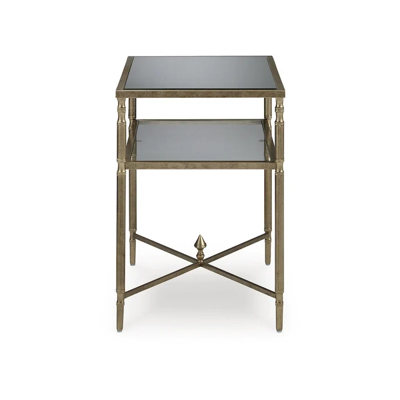 Signature Design by Ashley Cloverty Gold End Table - 25.75 W x 18 D x 26 H
