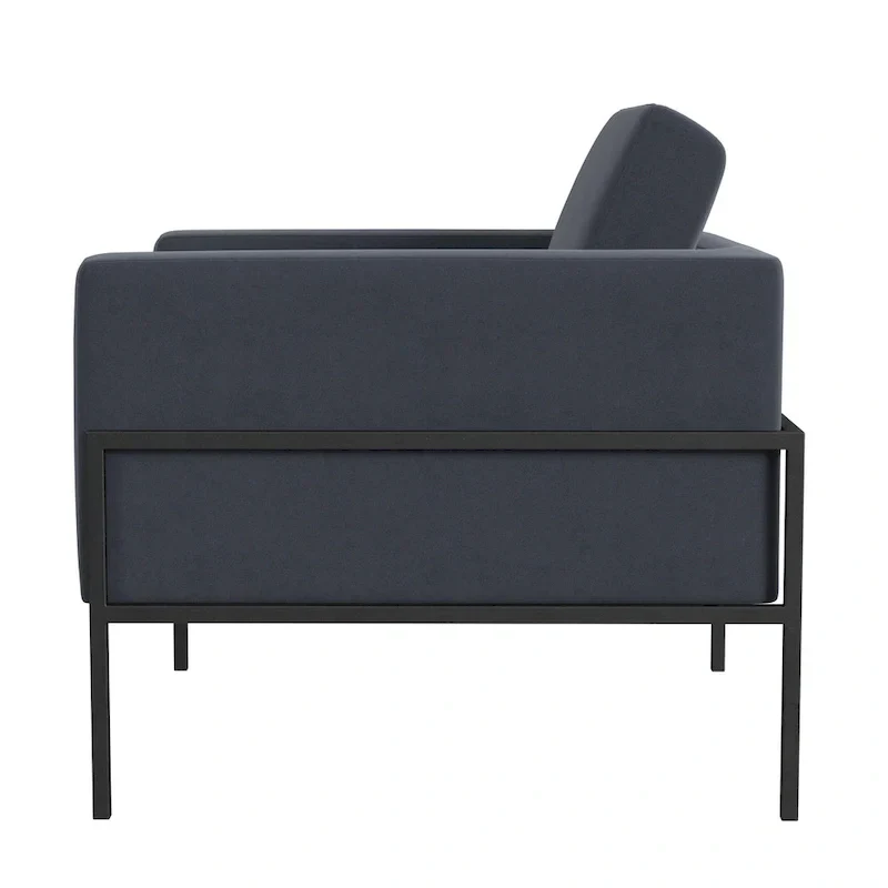 HomePop Modern Upholstered Club Chair w/Metal Frame