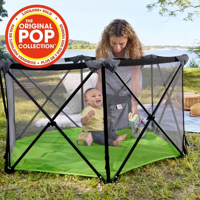 Bright Starts Pop n Play Portable Playard - Green