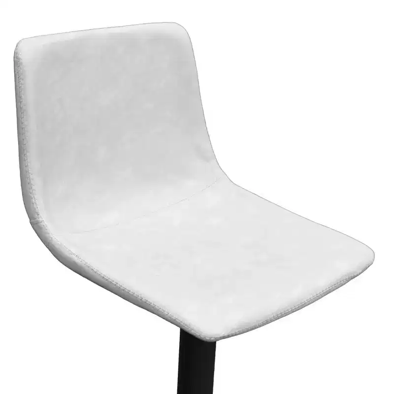 Adjustable Swivel Bar Stool Set of 2 Faux Leather Footrest Counter Height Kitchen