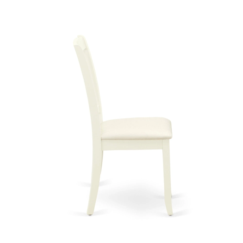 East West Furniture Dining Set Includes a Dining Room Table and Linen Fabric Kitchen Chairs,(Finish & Pieces Options)