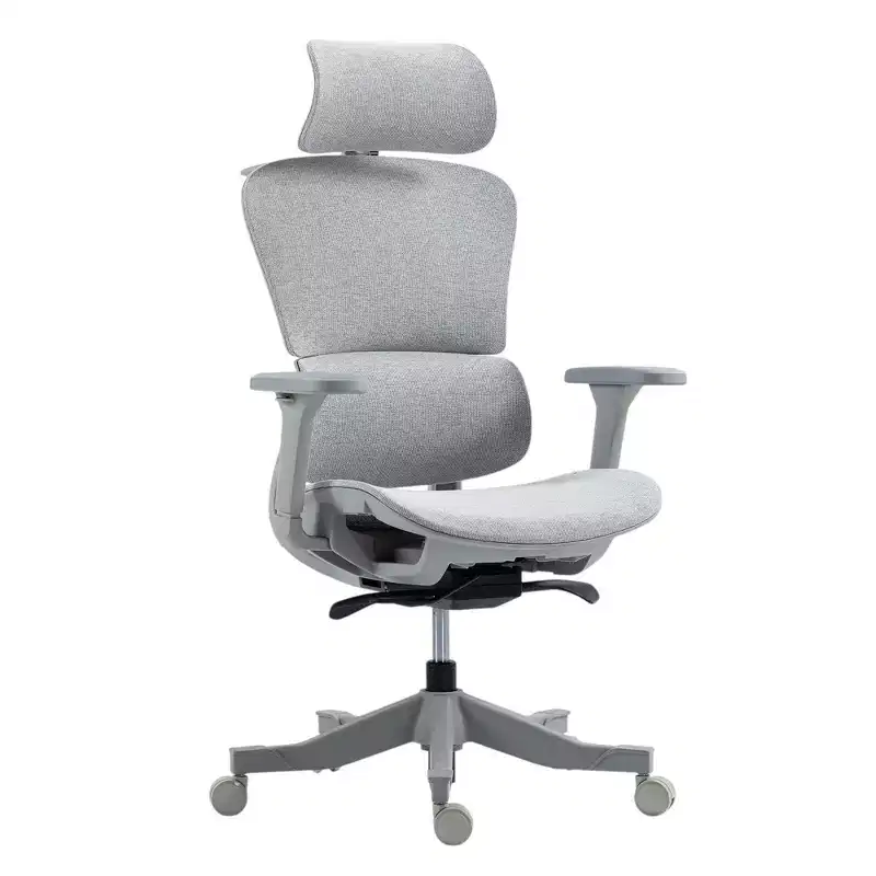 Gray Adjustable Height Swivel Rolling Office Chair, 2 Pack