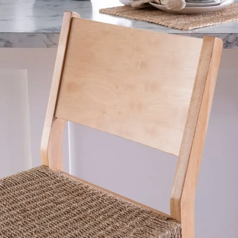 Caelan Seagrass 24-Inch Counter Stool (Set of 2)
