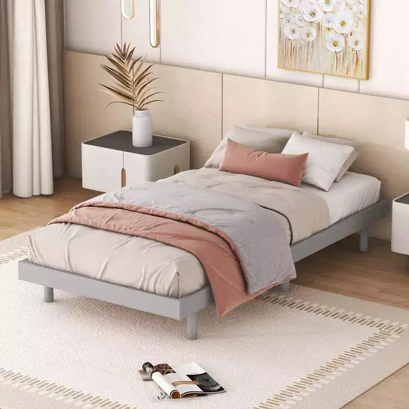 Whisen Modern Design Floating Platform Bed Frame