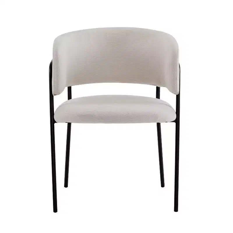 Christopher Knight Home Nest Modern Upholstered Dining Chairs with Metal Frame (Set of 2)
