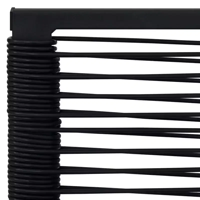 vidaXL Garden Chair Set of 2 PVC hollow rattan, powder-coated steel