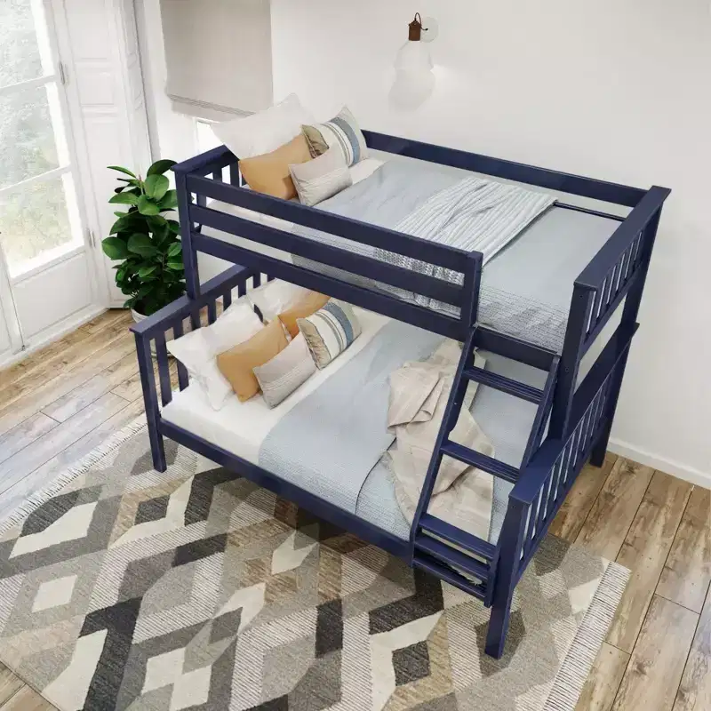 Solid Wood Twin over Full Bunk Bed, No Box Spring Needed, Low VOC, 400 lb Capacity