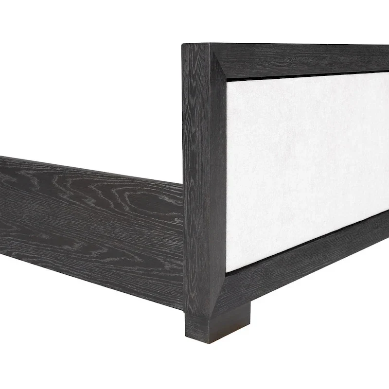 Furniture of America Durem II Modern Classic Solid Wood Fabric Panel Bed