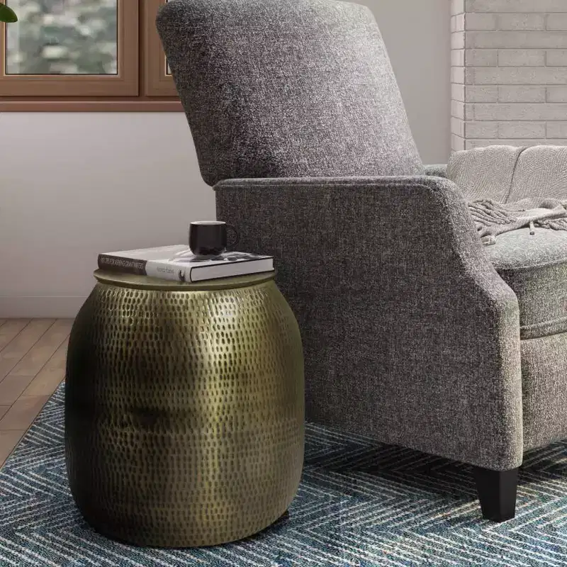 Metal Storage Accent Table
