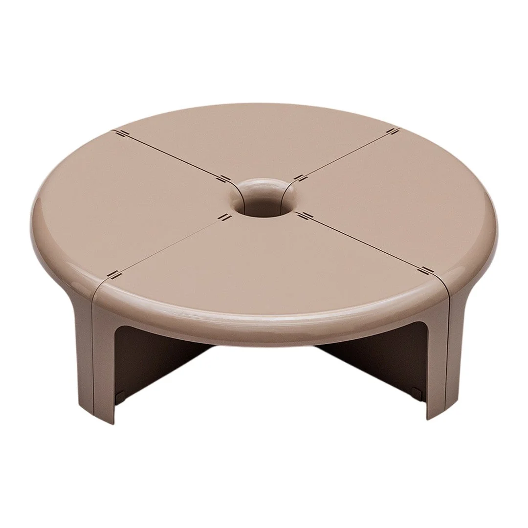 Retro Modular ABS Plastic Coffee Table with Convertible Multi-Use Design for Living Room