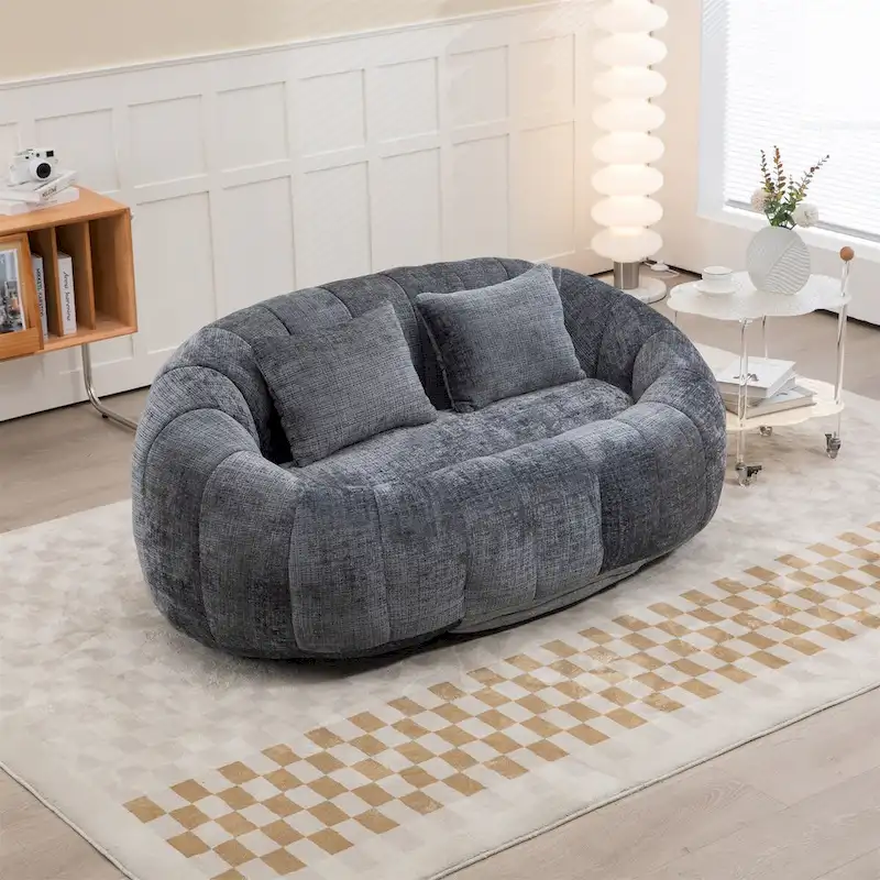 Chenille Bean Bag Chair Lazy Sofa