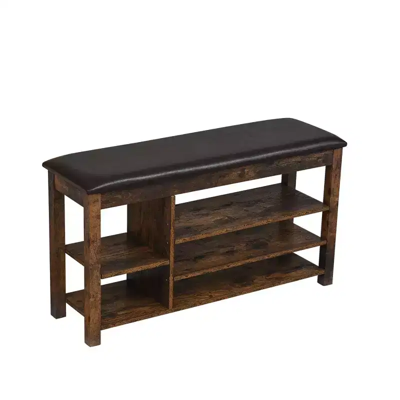 Lift-Top Shoe Bench with Adjustable Shelves and Hidden Storage