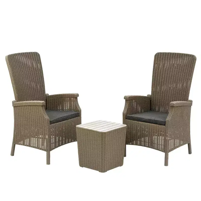 3pc Bracknell Collection All-Weather Chat Set - National Tree Company