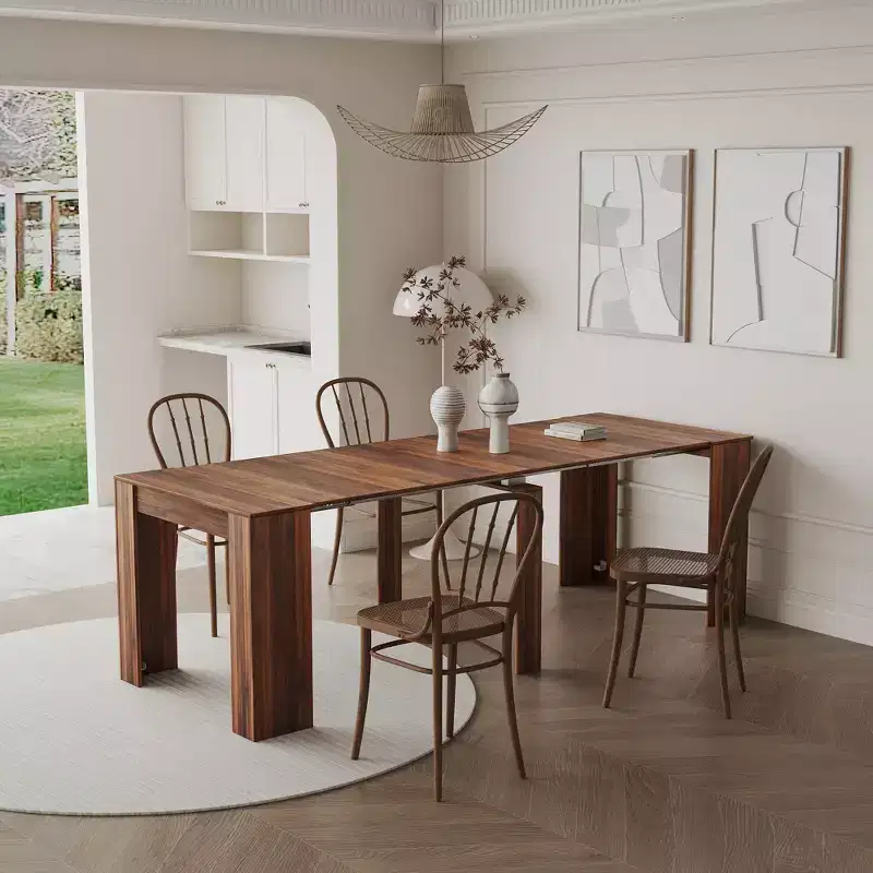CLIHOME 118.11 Large Multi-functional Extendable Console Table, Dining Table for 5-8 Peoples
