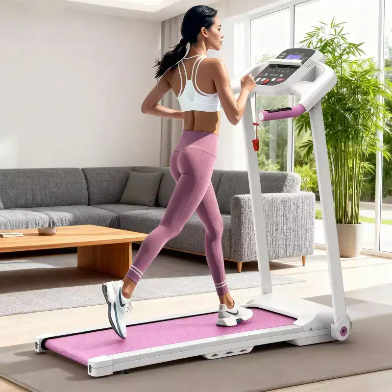Foldable Treadmill 2.5HP Electric Folding Treadmill Running Walking Machine for Home Gym, Max 265 LBS Weight Capacity