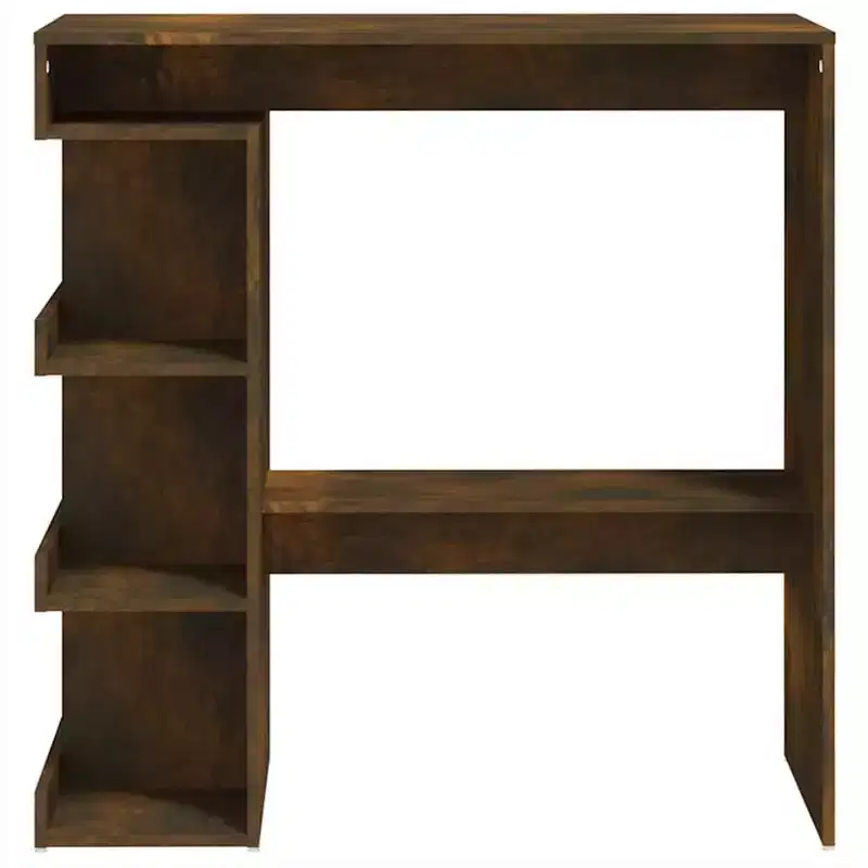 Bar Table Smoked Oak Engineered Wood 39.4 x 19.7 x 40.0 in