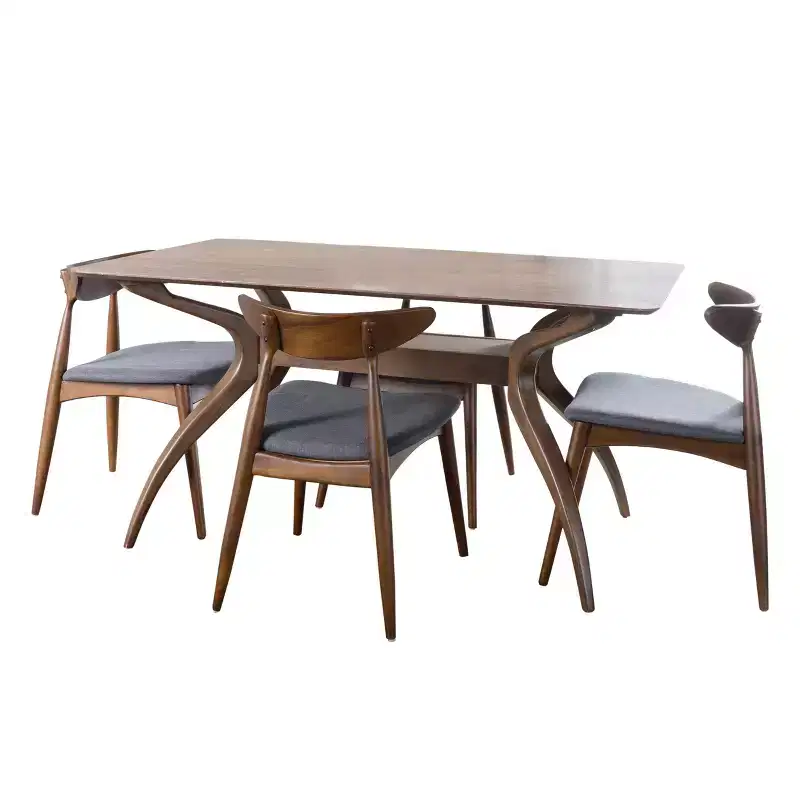 Christopher Knight Home Brevard Mid Century Modern Fabric Upholstered 5 Piece Dining Set