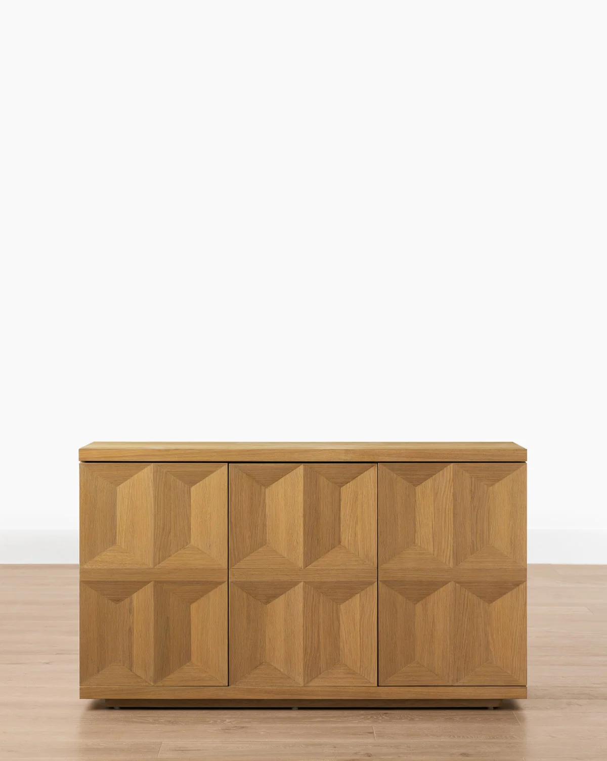 Modern Wood Sideboard with 3-Door Storage & Clean Lines for Living Room