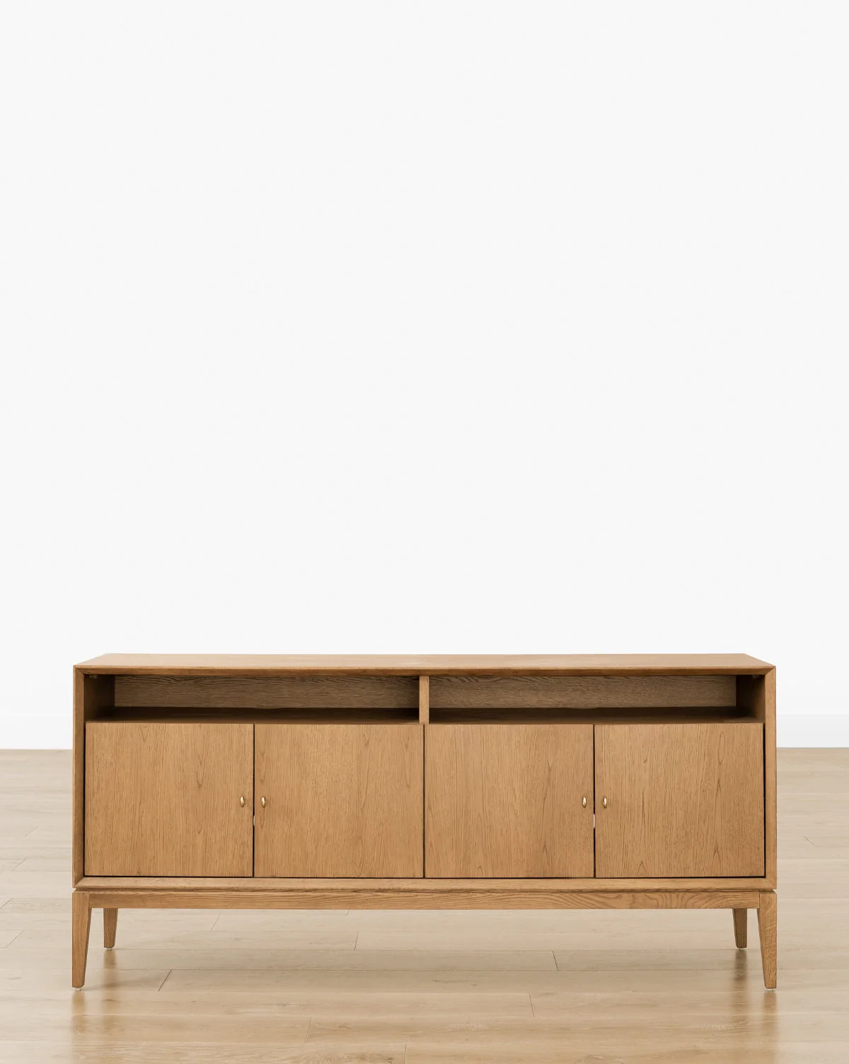 Scandinavian Wood Sideboard with Minimalist Design for Living Room