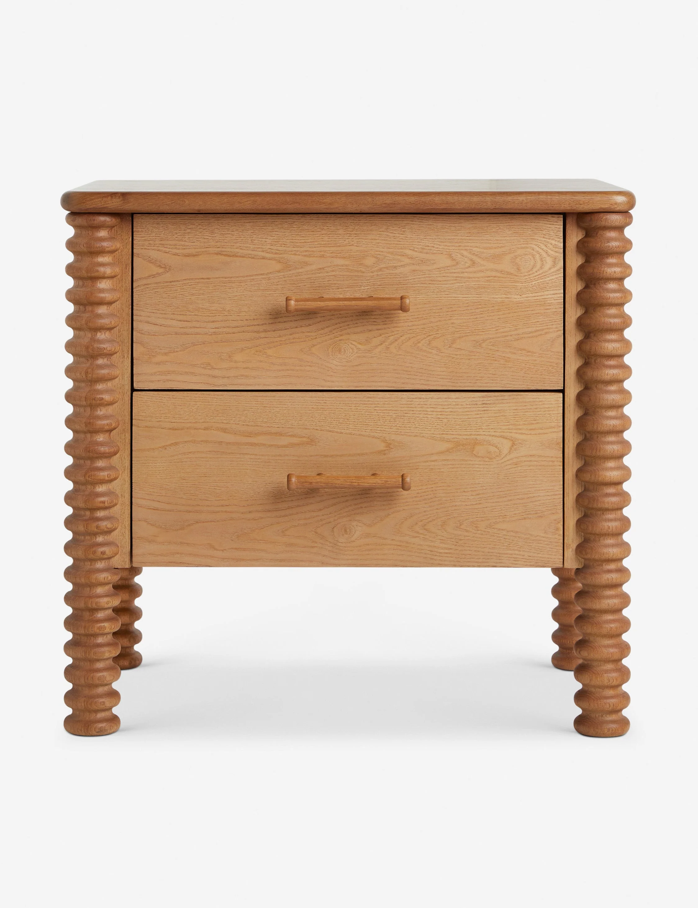 Nightstand - Spindle carving gives our nightstand its signature silhouette