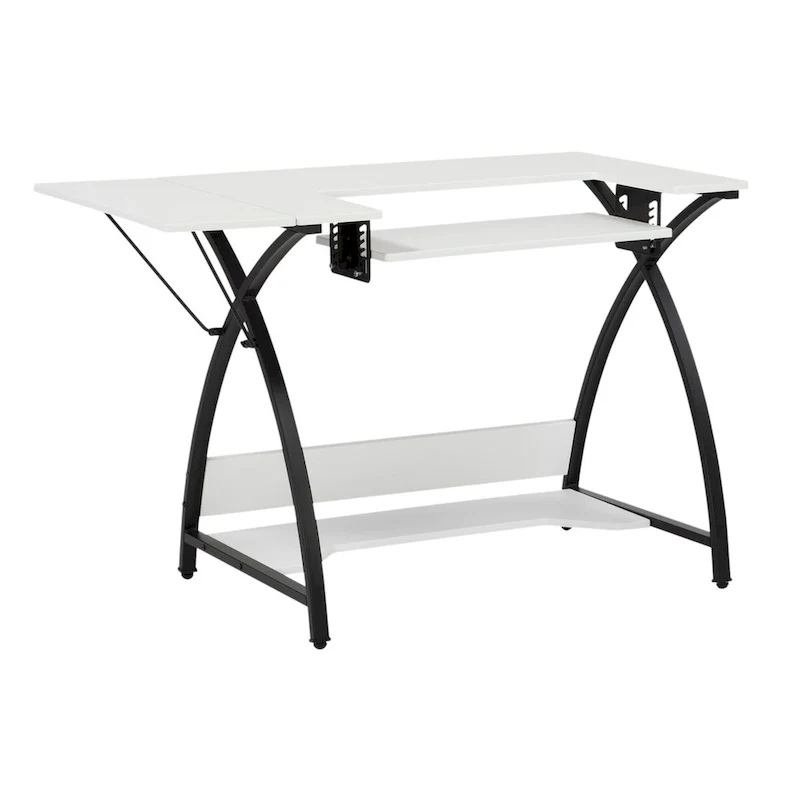 Sew Ready Comet Plus Black Metal Frame MDF Top Craft,Sewing, Office Table