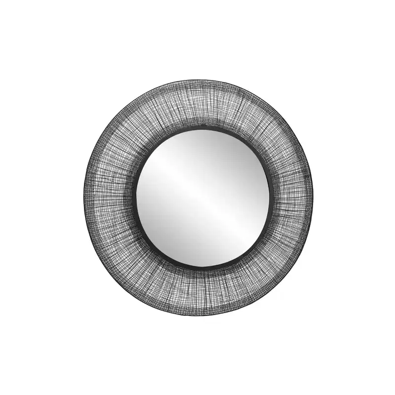 Metal Starburst Wall Mirror Black - Olivia & May